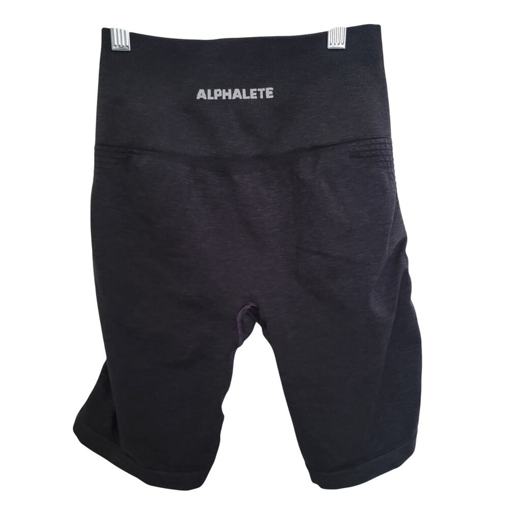 Alphalete 4.5" Seamless‎ Compression Biker Cycling Shorts Black Medium Gorp Gym